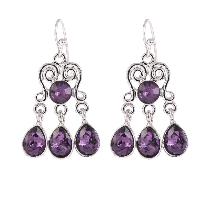 Ruby earrings, accessory, (Cross-border trading), European style, moonstone