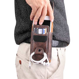 适用于iPhone12手机皮套苹果iPhone11通用手机腰包S20插卡XR保护