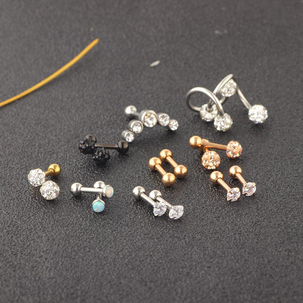 Heart Shape Stainless Steel Ear Stud Set - Ear Clip & Ear Bone Piercing Jewelry for Women Men detail image 16