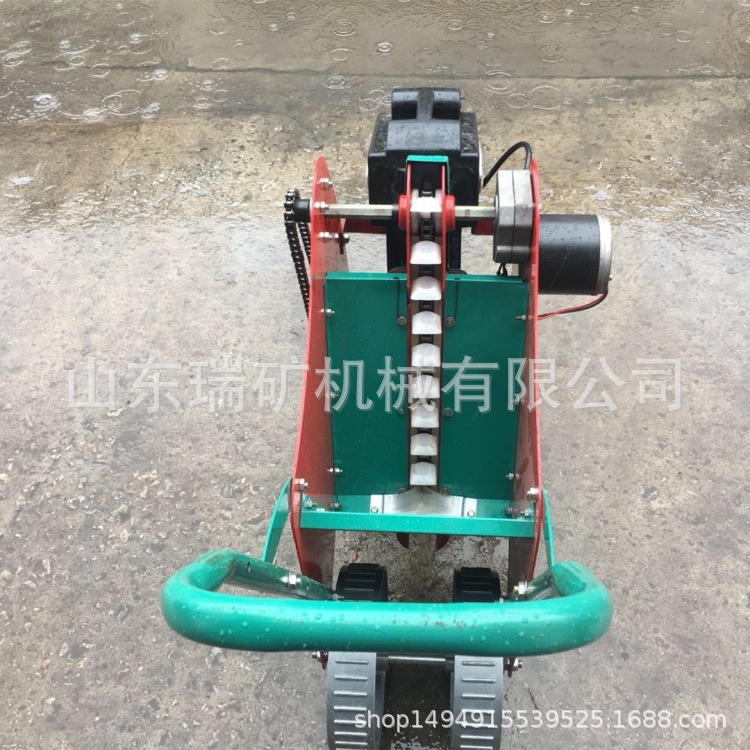 家用手推大蒜播种机电动手推 播种机一行两行三行播种机