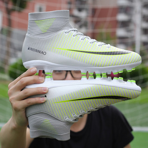 High top football shoes for young men and women FG / Ag artificial grass adult training shoes