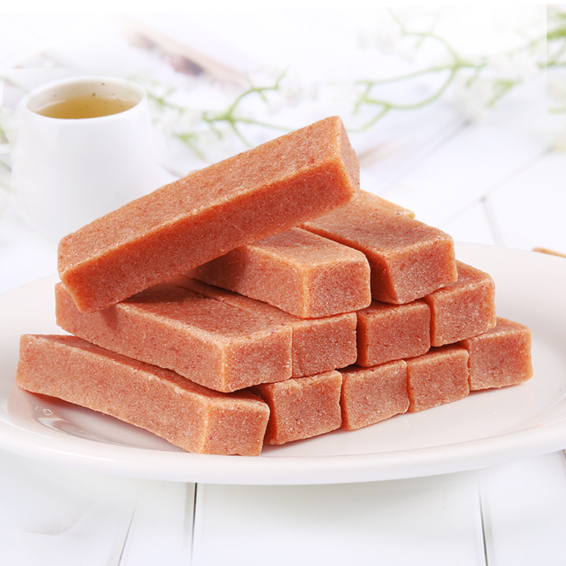 Bai Caowei Hawthorn Strips, 228g Box with 30 Packs – Fruit Peel Dried Cake & Preserved Fruit Snack, Perfect for Casual Enjoyment