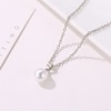 Classic universal jewelry, necklace from pearl, beads, short pendant, chain for key bag , simple and elegant design, Korean style