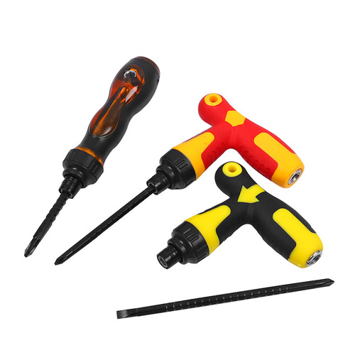 T-type screwdriver telescopic screwdriver with ratchet screwdriver three-purpose multi-functional screwdriver cross-shaped screwdriver tool