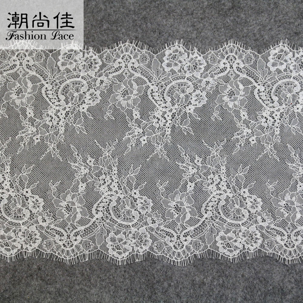 时尚热销睫毛蕾丝花边 女装衣裙蕾丝花边拼接辅料 镂空定位花边