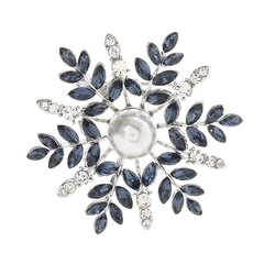 2022 New Simple Snowflake Brooch Fashion Accessory Korean Women's Alloy Pin Accessory Factory Wholesale