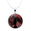 Naruto, accessory, glossy fashionable necklace, pendant, with gem
