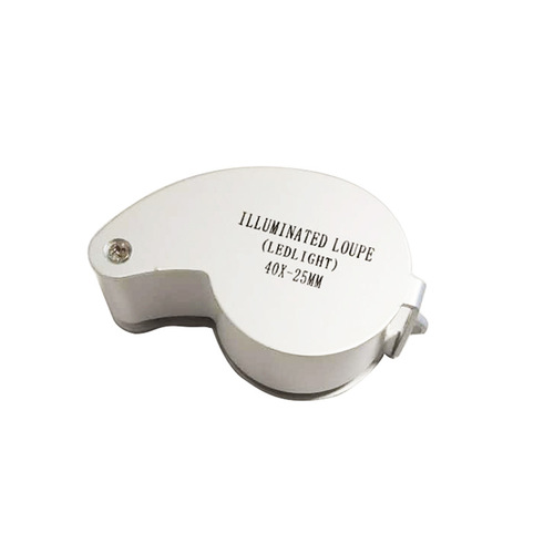 21011 Handheld folding 6-shaped portable craft gift jewelry, jade, porcelain identification with LED light magnifying glass