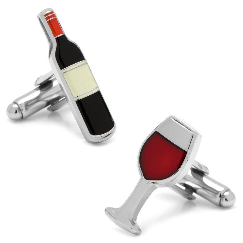 Korean fashion wine tasting talent men and women wine bottle wine glass cufflinks goblet sleeves French cuff link