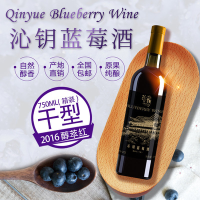 醇萃紅幹型沁鑰藍莓酒 兔眼藍莓釀造果酒 幹型酒莊女式藍莓果酒