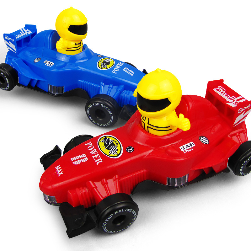 Venta caliente rueda universal eléctrica coche deportivo música fórmula ligera coche de carreras coche de juguete para niños niño puesto al por mayor