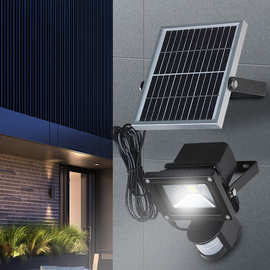 光健太阳能灯户外庭院太阳能路灯分体COB新款创意太阳能感应壁灯