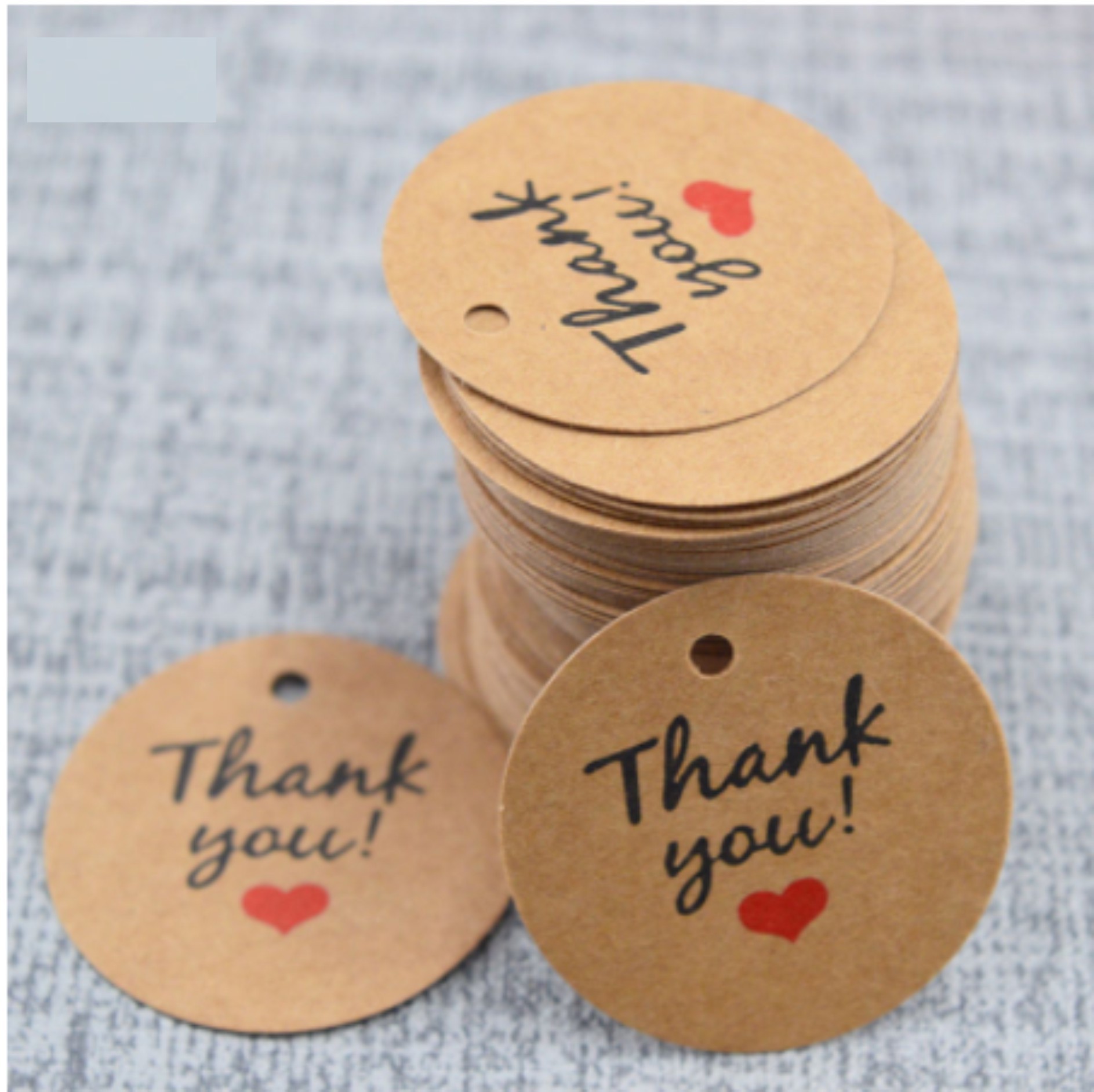 Thank You Kraft Paper Handmade Handmade Round Tag display picture 1