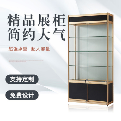 廣州廠家定做玻璃展示櫃電子産品公司展會汽車精品 鋁合金展櫃