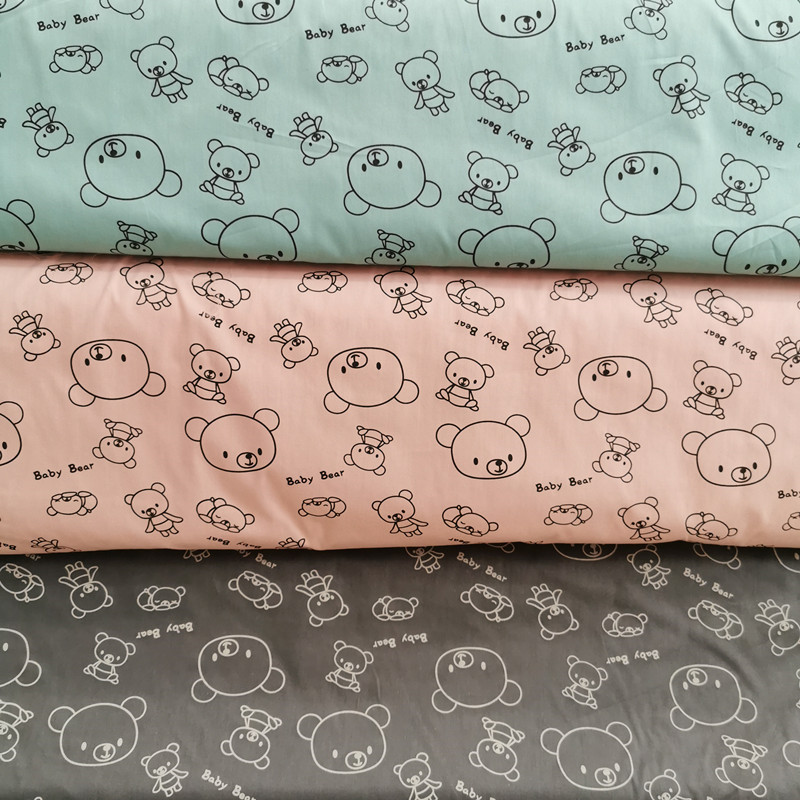 秋冬新款1.6幅宽卡通棉布 四季家纺斜纹棉 床品印花布料|ru