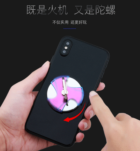 Multifunctional mobile phone holder ring buckle lighter USB charging cigarette lighter windproof personalized creative factory direct sale