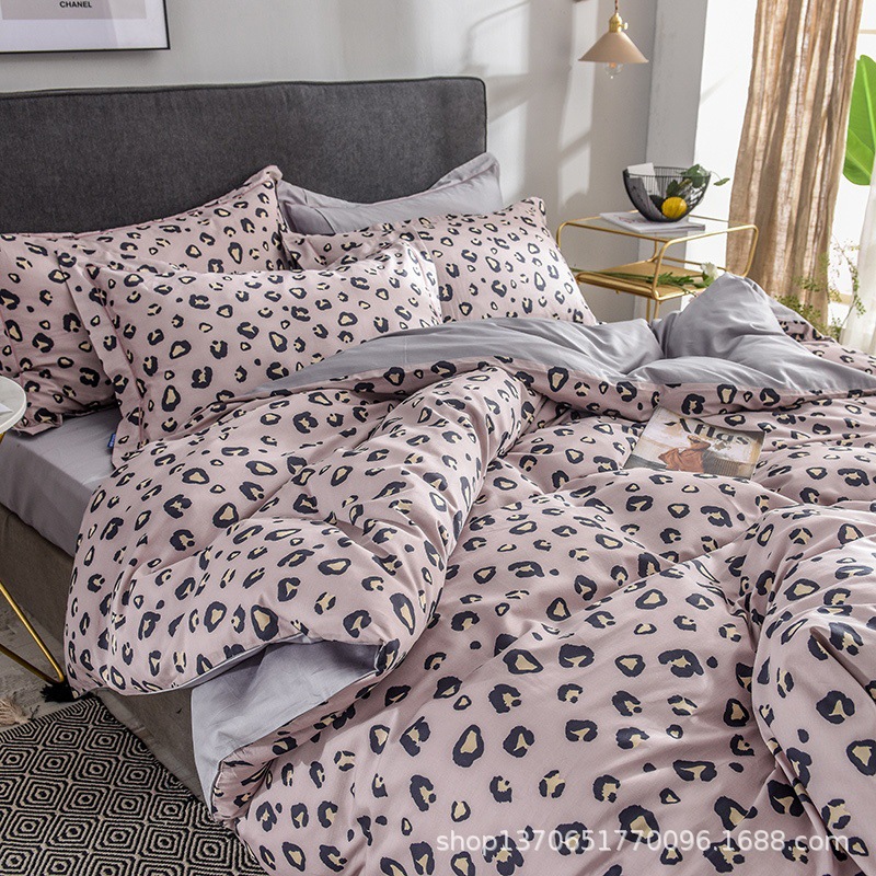 high-grade Cotton Satin printing Four piece suit senior Cotton The bed Supplies Satin Spring and summer Four piece suit wholesale