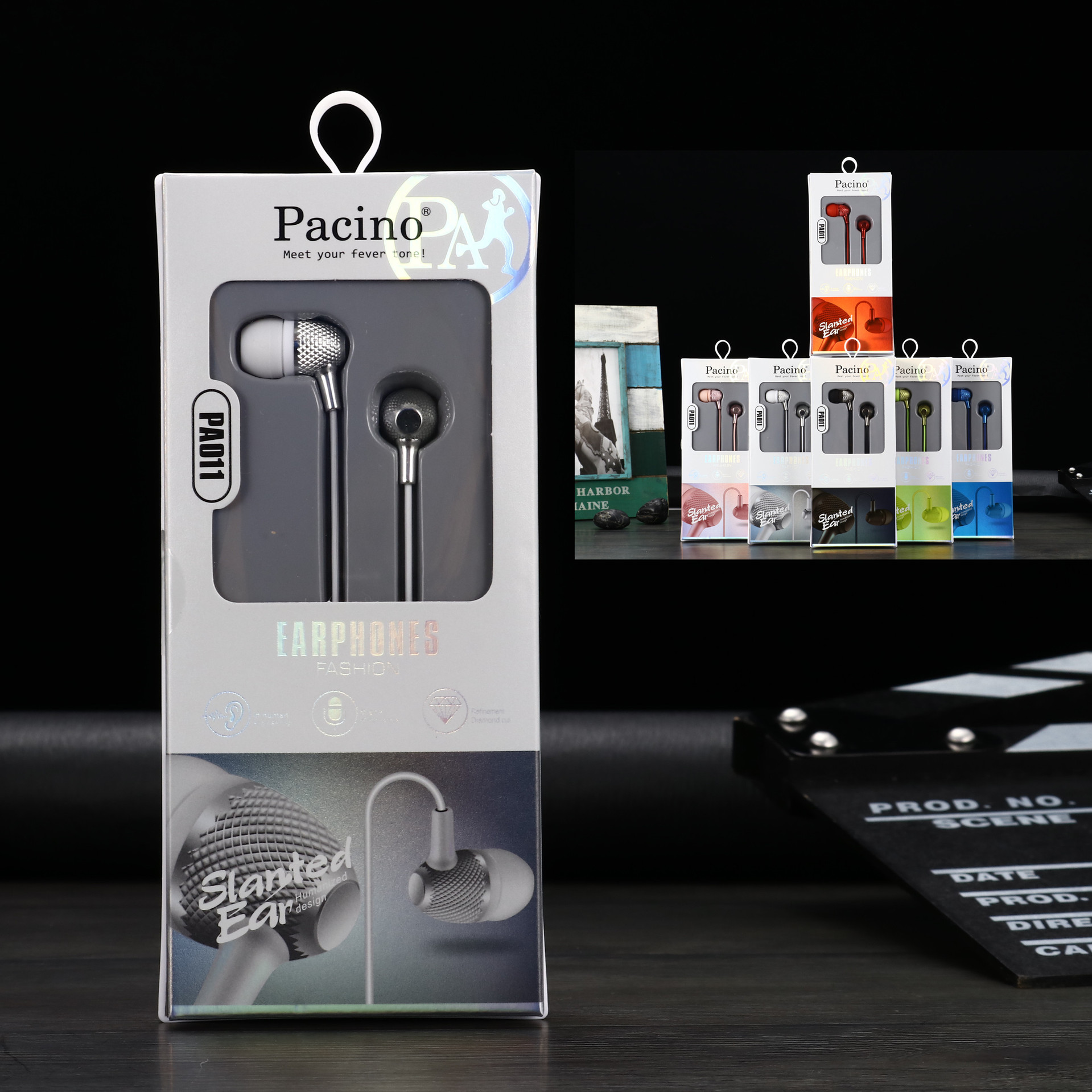 新款手機耳機批發彩色盒裝線控耳機外貿爆款批發PA011通用耳機