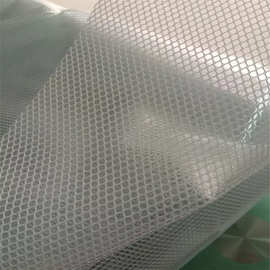 专业生产PVC夹网布 PVC六角网 黑白PVC六角网现货 PVC化妆包面料