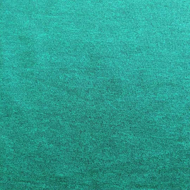 厂家直销涤纶麻灰汗布 运动背心T恤休闲服针织布 染色弹力汗布