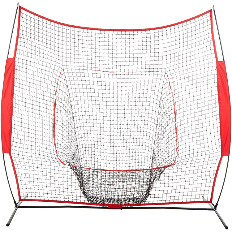 Huelga de béisbol neto fabricantes de suministro 7 pies de béisbol práctica neta rebote neto de béisbol de los niños de entrenamiento neto de bloqueo de red portátil