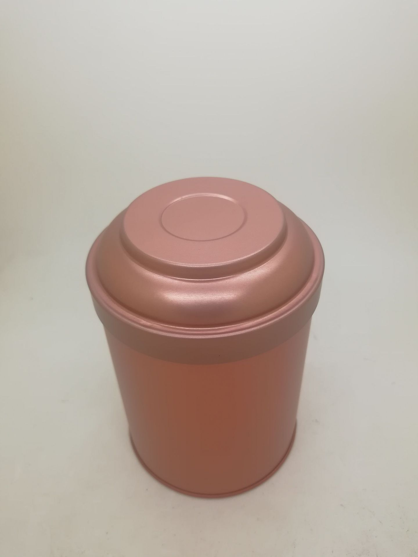 茶叶罐 凸盖铁罐 蘑菇头铁罐 双层盖铁罐 圆形拱盖双层茶叶铁罐