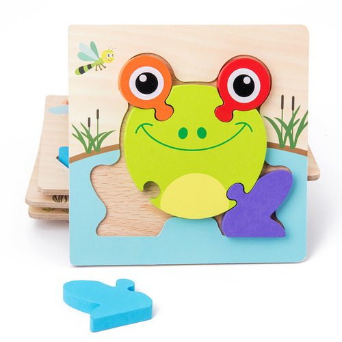 Wood products 3D three-dimensional puzzle children's wooden toys baby early education educational transportation animal hand scratching board puzzle board