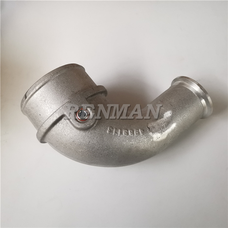 康明斯ISDE发动机进气过渡弯管4989113工程机械柴油机进气铝管