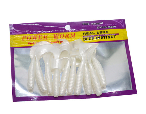 Wholesale 7cm curly tail maggot fat boy single tail soft worm 10 pack Luya bait fresh water soft bait fishing gear