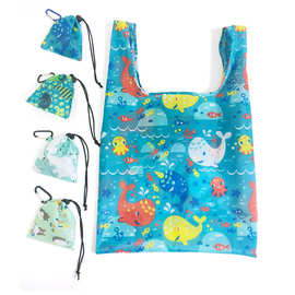 厂家热销独角兽系列购物袋涤纶印花手提袋肩袋可定制环保袋防水