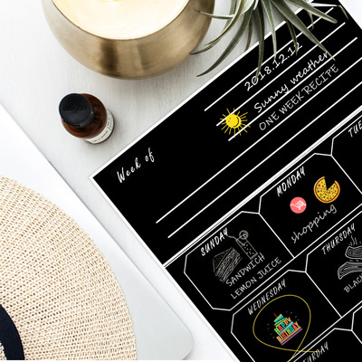 周計劃磁性日曆冰箱貼月計劃留言板軟磁貼辦公室白板貼牆貼