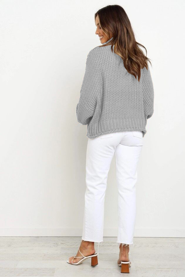 Pullover Turtleneck Loose Warm Multicolor Sweater NSJRM64644