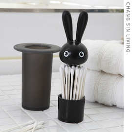 韩国进口牙签筒家用兔子型塑料棉签盒牙签罐棉棒卡通餐具盒收纳盒