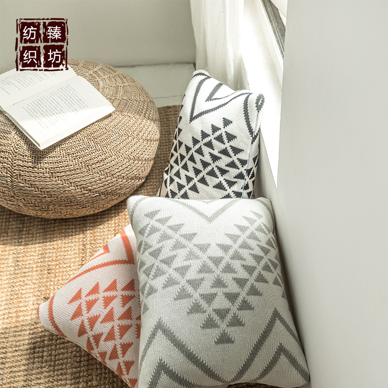 全棉简约小清新鲁冰花长抱枕枕套 汽车沙发靠垫家居装饰 拍照道具