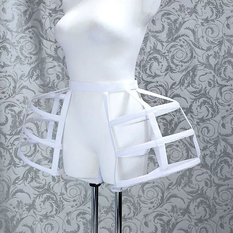 Wholesale satin cloth hollow three -layer bilateral bird cage fish bone skirt support cosplay violent lolita new skirt