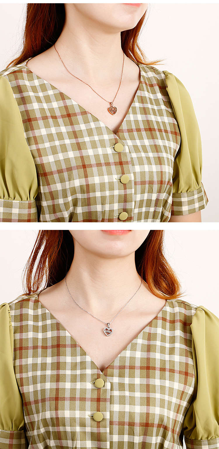 Korean Style Style PVD Coated 18K Gold Plated Titanium Steel Korean Style Waterproof Non Tarnish Necklace