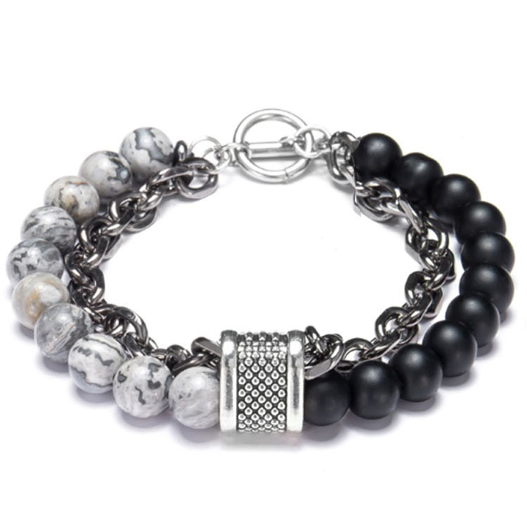 Fashion Geometric Alloy natural stone Bracelets Beaded