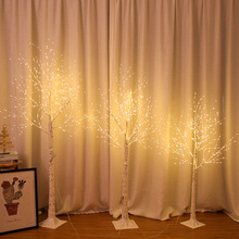 LED树灯景观灯圣诞节日装饰灯满天星暖光发光树仿真白桦树灯 批发