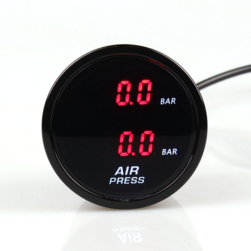 Hot 2-inch, two digital display BAR car air pressure gauge pneumatic shock absorber pressure gauge car air tank air pressure Hot 2-inch, two digital display BAR car air pressure gauge pneumatic shock absorber pressure gauge car air tank air pressure