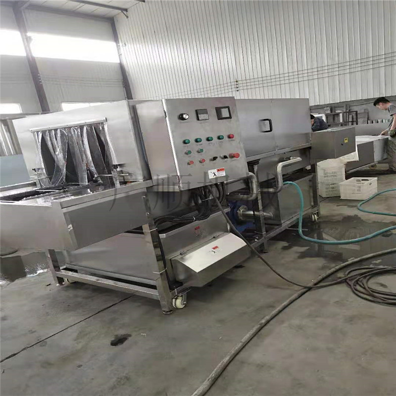 高压喷淋洗框机定zhi 塑料框清洗机 食品框清洗机视频