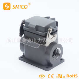 H6B铝合金外壳下壳表面安装高结构航空插头304不锈钢卡扣带保护盖