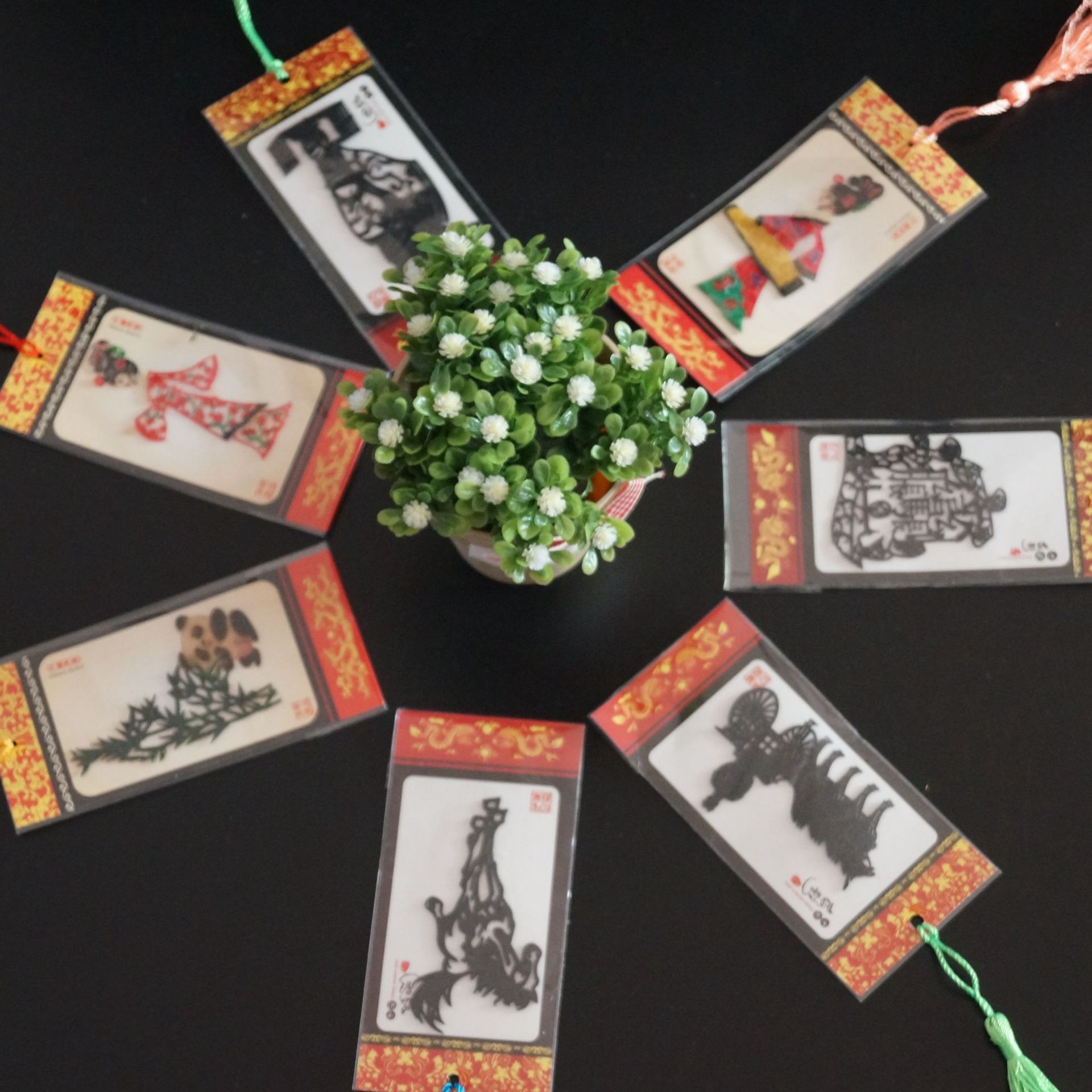 純手工皮影書簽高逼格禮物陝西特色民間手工藝禮品旅遊紀念品書簽