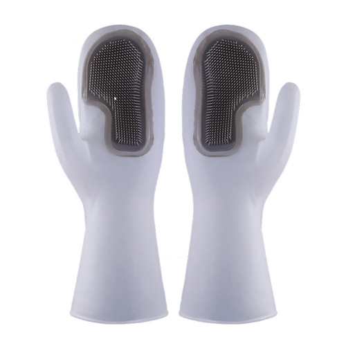Cross-border Magic Brush Gloves Dishwashing Brush Housework Gloves Insulated Kitchen Silicone Laundry Gloves