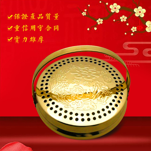 Large, medium, and small pure copper fire cannons for wedding supplies, prosperity basins, rural wedding dowries, festival celebration wedding supplies manufacturers