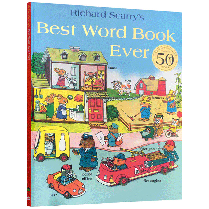 會講故事的單詞書Richard Scarry's 英文原版繪本 斯凱瑞金色童書