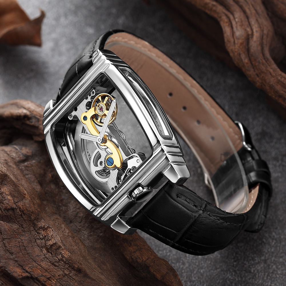 Shenhua Automatic Mechanical Watch For Men Hollow-out Design_voghion.com