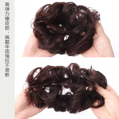 Female curly hair circle bun roller hairpin fluffy matte simulated bun flower bud hair bun hair flower from factory wholesale