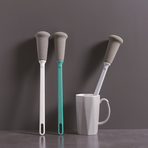 Nordic style long handle can be hung cleaning and decontamination sponge cup brush household cup tea set bottle brush cleaning brush