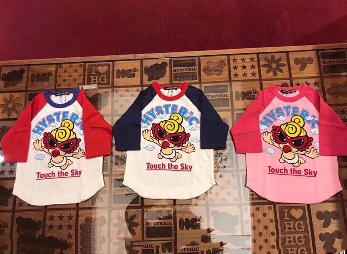 新款春夏男女童寶寶棉印花飛天娃娃柔軟七分袖插肩T恤