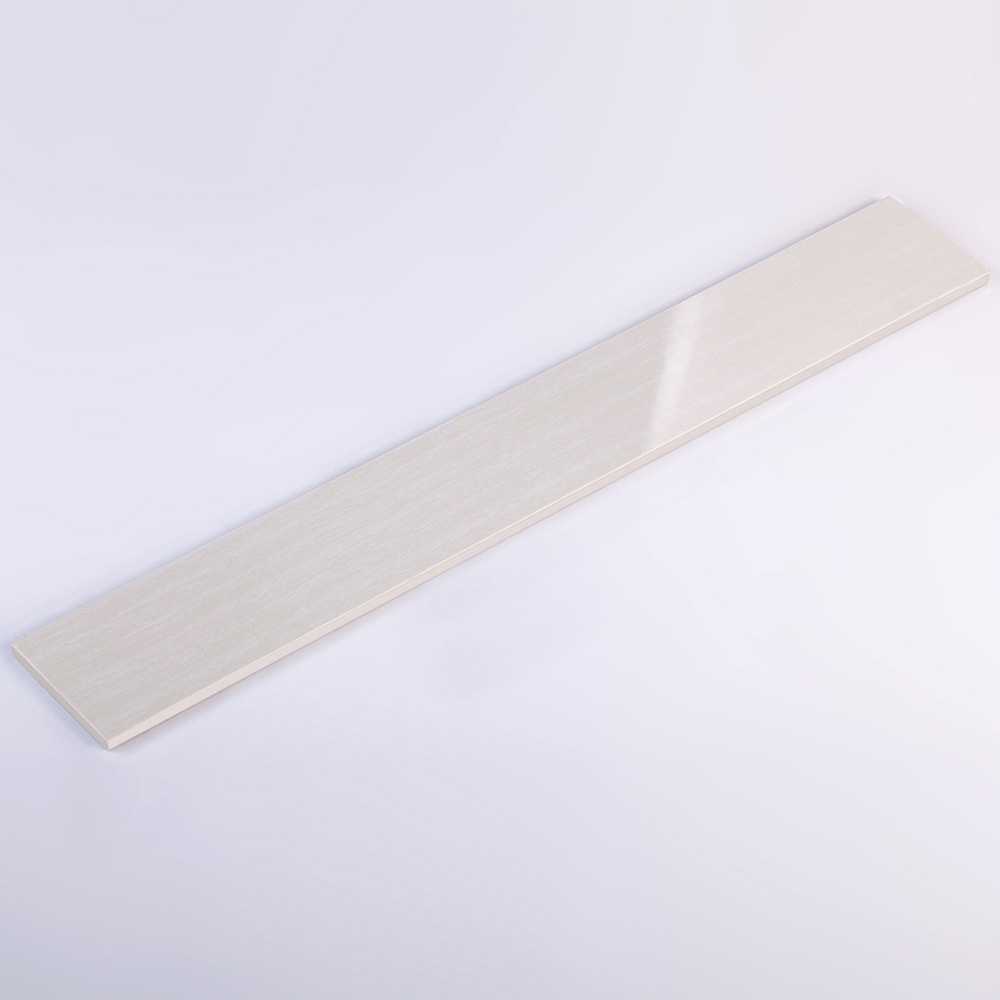 佛山廠家800*110踢腳板線600*110地腳線瓷磚白色木紋陶瓷地腳線